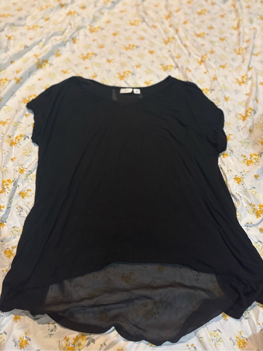 Cato Black Short-Sleeve V-Neck Tunic Top